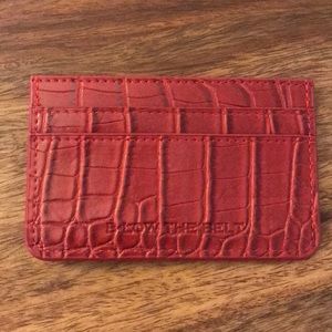 Blow the Belt Red croc leather wallet